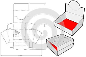 Counter display stand and Die-cut Pattern.