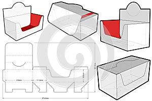 Counter display stand and Die-cut Pattern.