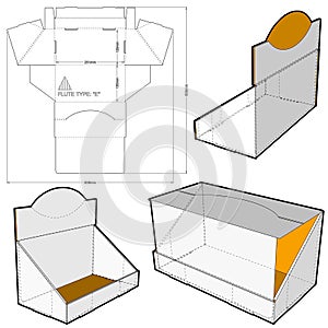 Counter display stand and Die-cut Pattern.