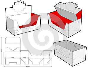 Counter display stand and Die-cut Pattern.