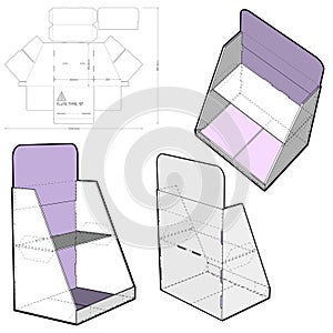 Counter display stand and Die-cut Pattern.