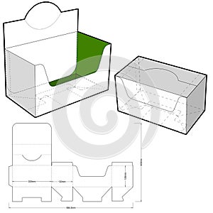 Counter display stand and Die-cut Pattern.