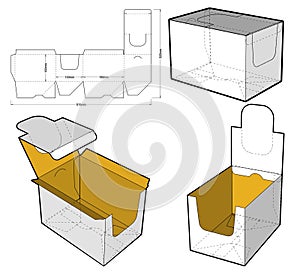 Counter display stand and Die-cut Pattern.