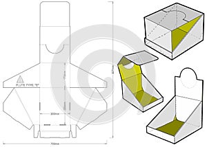 Counter display stand and Die-cut Pattern.