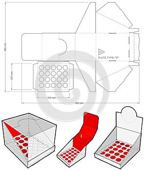 Counter display stand and Die-cut Pattern. photo