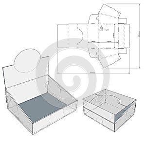 Counter display stand and Die-cut Pattern.