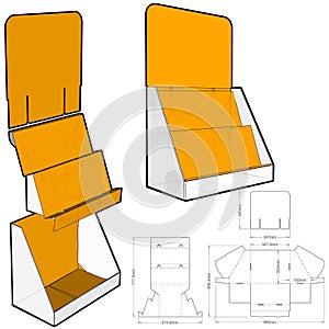 Counter display stand and Die-cut Pattern.