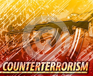 Counter terrorism Abstract concept digital illustration