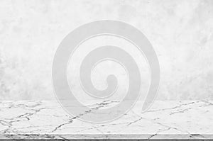 Counter top,perspective white marble with blurred white or light grey marble stone natural texture background design of decoration