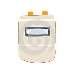 counter water gas meter cartoon vector illustration