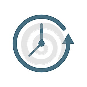 Counterclockwise clock.. Vector illustration decorative design