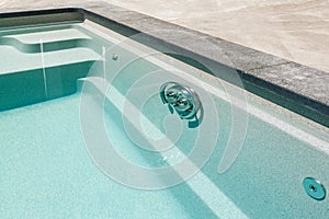 Countercurrent for the pool. Water attraction. Artificial flow. Pump. Hydromassage. Flow. Water resistance