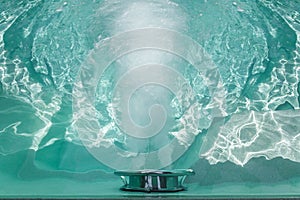 Countercurrent for the pool. Water attraction. Artificial flow. Pump. Hydromassage. Flow. Water resistance