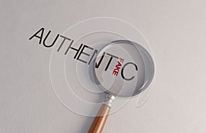 Counterfeit Authentic Magnified