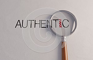 Counterfeit Authentic Magnified