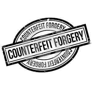 Counterfeit Forgery rubber stamp