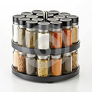 Countertop spice rack with rotating base
