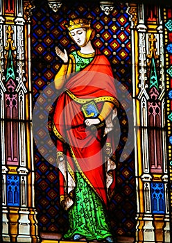 Countess Sibylla of Anjou - Stained Glass photo