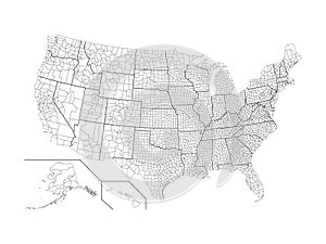 Counties Map of USA