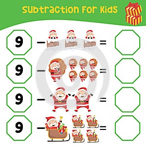 Subtraction Worksheet. Counting activity worksheet for children