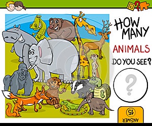 Counting animals educational task
