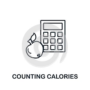 Counting Calories icon. Monochrome sign from diet collection. Creative Counting Calories icon illustration for web