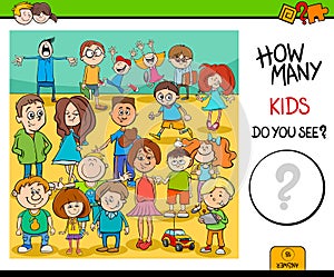 Counting children characters educational activity