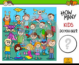 Counting children characters educational task