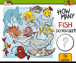 Counting fish preschool task