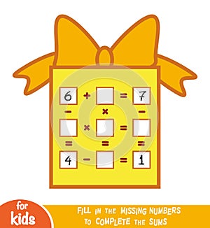Counting Game for Children. Educational a mathematical game