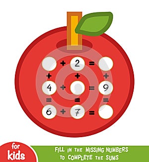 Counting Game for Children. Educational a mathematical game