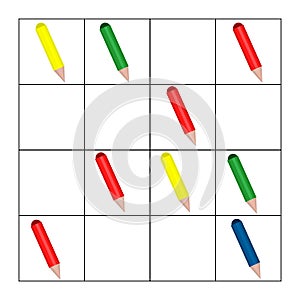 Counting Game for Preschool Children. Mathematics task. How many objects. Learning mathematics, numbers, logic.