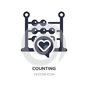 counting icon on white background. Simple element illustration from Blogger and influencer concept