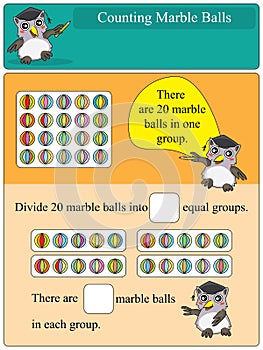 Counting Marble Balls 3 Groups