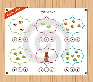 Counting object for kids - Education worksheet