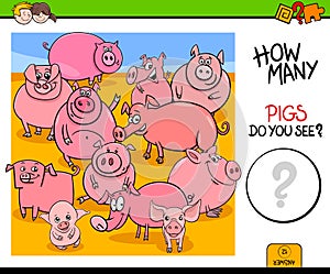Counting pigs animals educational game