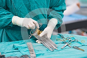Counting surgical tools after finish operation