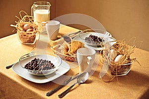 Country breakfast tableware