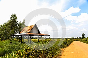 Country bus stop, Thailand