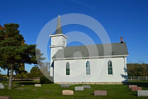 Country Church with Cemetery