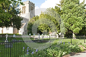 Country church and graveyard