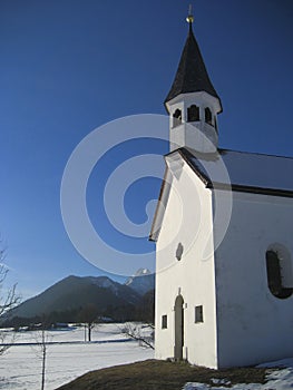 Country church in winter