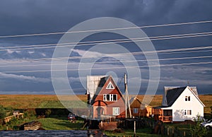 Country cottage at a dawn