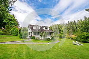 Country cottage with garden