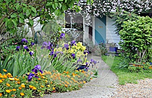 Country cottage garden path