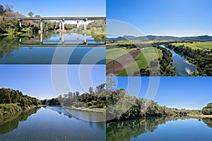 A Country Creek And The Bridges Across It