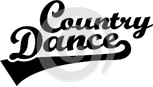 Country dance retro font