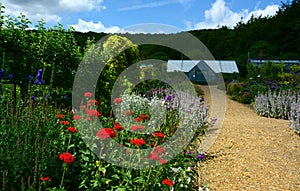 Country estate, flowers & border garden, & greenhouse.