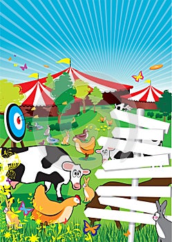 A country fair background