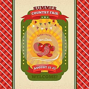 Country fair vintage invitation card